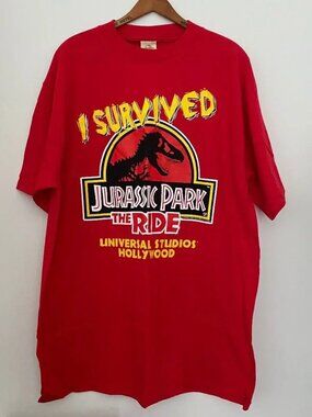 Vintage 1996 Jurassic Park The Ride Universal Studios Size XL